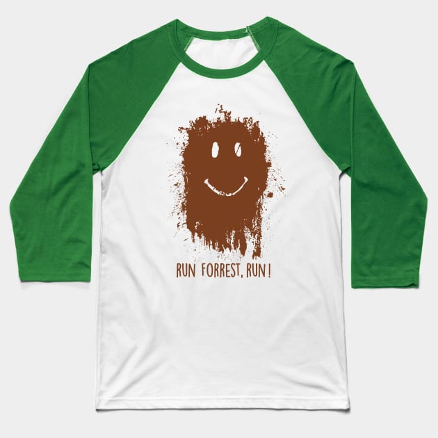 Run Forrest Gump Smile Baseball T-Shirt by TEEWEB